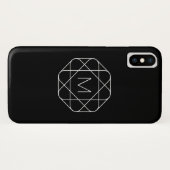 Schwarz-Weiß-Geometrie Case-Mate iPhone Hülle (Rückseite (Horizontal))
