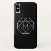 Schwarz-Weiß-Geometrie Case-Mate iPhone Hülle (Rückseite)