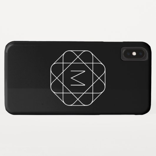 Schwarz-Weiß-Geometrie Case-Mate iPhone Hülle (Rückseite (Horizontal))