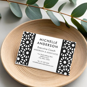 Schwarz-Weiß-Geometrie des Web Moderne Optische Ku Visitenkarte