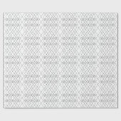Schwarz-Weiß-Geometrie-Diamant Geschenkpapier (Flach)