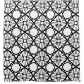 Schwarz-Weiß-Geometrie Duschvorhang (Vorderseite)