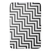 Schwarz-Weiß-Geometrie-Fleece Badematte (Vorderseite Vertikal)