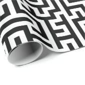 Schwarz-Weiß-Geometrie Geschenkpapier (Rolleneckpunkt)