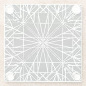 Schwarz-Weiß-Geometrie Glasuntersetzer (Rückseite)