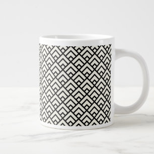 Schwarz-Weiß-Geometrie Jumbo-Tasse