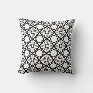 Schwarz-Weiß-Geometrie Kissen