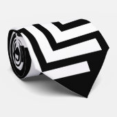 Schwarz-Weiß-Geometrie Krawatte (Gerollt)
