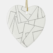 Schwarz-Weiß-Geometrie - Modernes Bauhaus Keramik Ornament (Rechts)