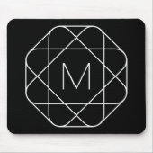 Schwarz-Weiß-Geometrie Mousepad (Vorne)