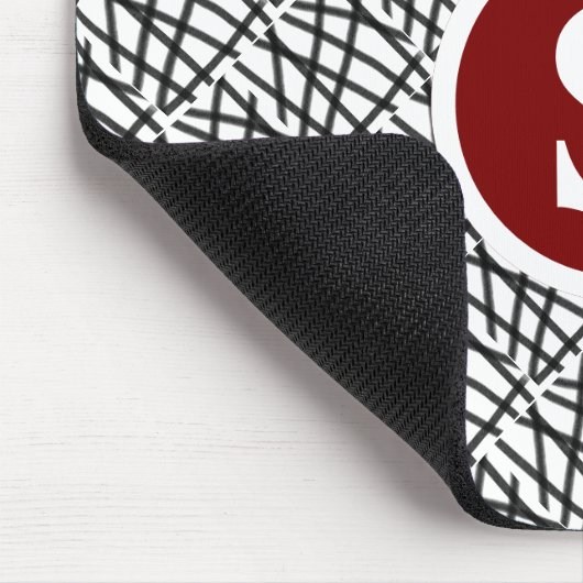 Schwarz-Weiß-Geometrie Mousepad (Ecke)