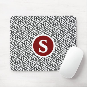 Schwarz-Weiß-Geometrie Mousepad