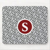 Schwarz-Weiß-Geometrie Mousepad (Vorne)