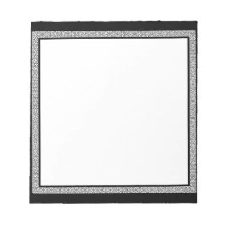 Schwarz-Weiß-Geometrie Notizblock
