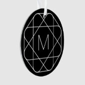 Schwarz-Weiß-Geometrie Ornament (Vorderseite)