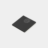 Schwarz-Weiß-Geometrie Post-it Klebezettel (angewinkelt)