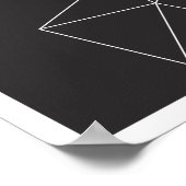 Schwarz-Weiß-Geometrie-Poster 2 Poster (Ecke)