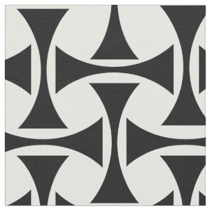 Schwarz-Weiß-Geometrie Stoff