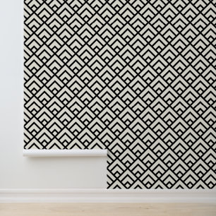 Schwarz-Weiß-Geometrie Tapete