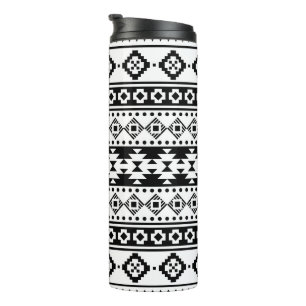 Schwarz-Weiß-Geometrie Thermosbecher