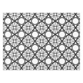 Schwarz-Weiß-Geometrie Tischdecke (Vorderseite (Horizontal))