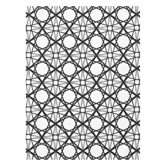 Schwarz-Weiß-Geometrie Tischdecke (Vorderseite)
