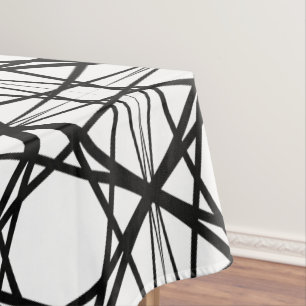 Schwarz-Weiß-Geometrie Tischdecke