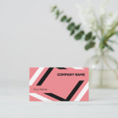 Schwarz-Weiß-Geometrie Visitenkarte (Stehend Vorderseite)