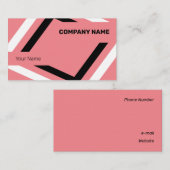 Schwarz-Weiß-Geometrie Visitenkarte (Vorne/Hinten)