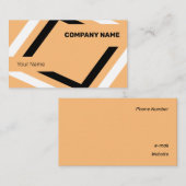 Schwarz-Weiß-Geometrie Visitenkarte (Vorne/Hinten)