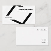 Schwarz-Weiß-Geometrie Visitenkarte (Vorne/Hinten)