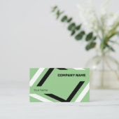 Schwarz-Weiß-Geometrie Visitenkarte (Stehend Vorderseite)