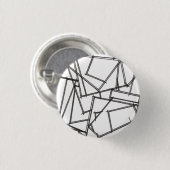 Schwarz-Weiß-Geometrisch Button (Vorne & Hinten)