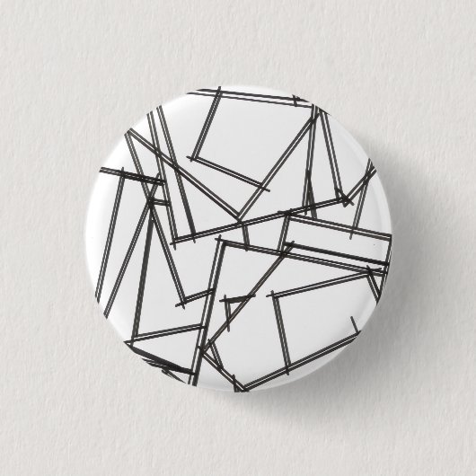 Schwarz-Weiß-Geometrisch Button (Vorderseite)