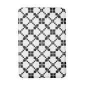 Schwarz-Weiß, geometrisch , einfach , modern Badematte (Vorderseite Vertikal)