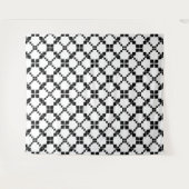 Schwarz-Weiß, geometrisch , einfach , modern Wandteppich (Vorderseite (Horizontal))