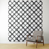 Schwarz-Weiß, geometrisch , einfach , modern Wandteppich (Beispiel)