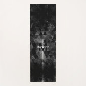 Schwarz-weiß geometrisch funkelnd abstraktes Monog Yogamatte (Vorderseite)