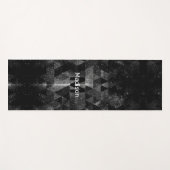Schwarz-weiß geometrisch funkelnd abstraktes Monog Yogamatte (Vorderseite (Horizontal))