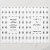 Schwarz, weiß, geometrisch gefaltetes Hochzeitspro (Vorderseite)