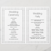 Schwarz, weiß, geometrisch gefaltetes Hochzeitspro (Rückseite)