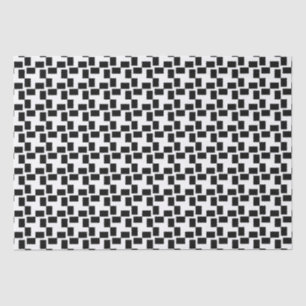 Schwarz/Weiß, geometrisch geprüft Seidenpapier