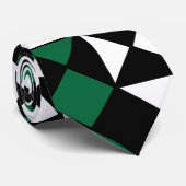 Schwarz-weiß geometrisch grün krawatte (Gerollt)