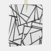 Schwarz-Weiß-Geometrisch Keramikornament (Rechts)