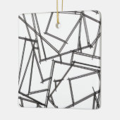 Schwarz-Weiß-Geometrisch Keramikornament (Links)