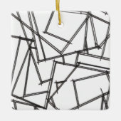 Schwarz-Weiß-Geometrisch Keramikornament (Vorderseite)