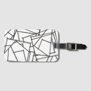 Schwarz-Weiß geometrisch-modern minimalistisch Gepäckanhänger