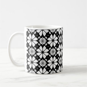 ☕ Schwarz Weiß Geometrisch Modernes Geschenk ⚫⚪ Kaffeetasse