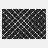 Schwarz-Weiß-Geometrische Designs Geschenkpapier Set (Vorderseite 3)