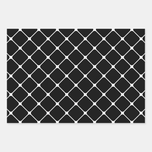 Schwarz-Weiß-Geometrische Designs Geschenkpapier Set (Vorderseite 3)
